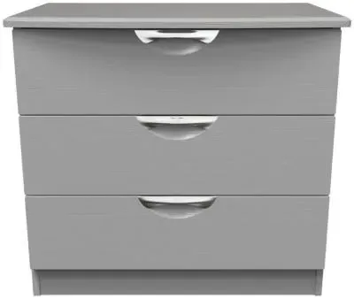Flora 3 Drawer Small Chest - Grey Ash