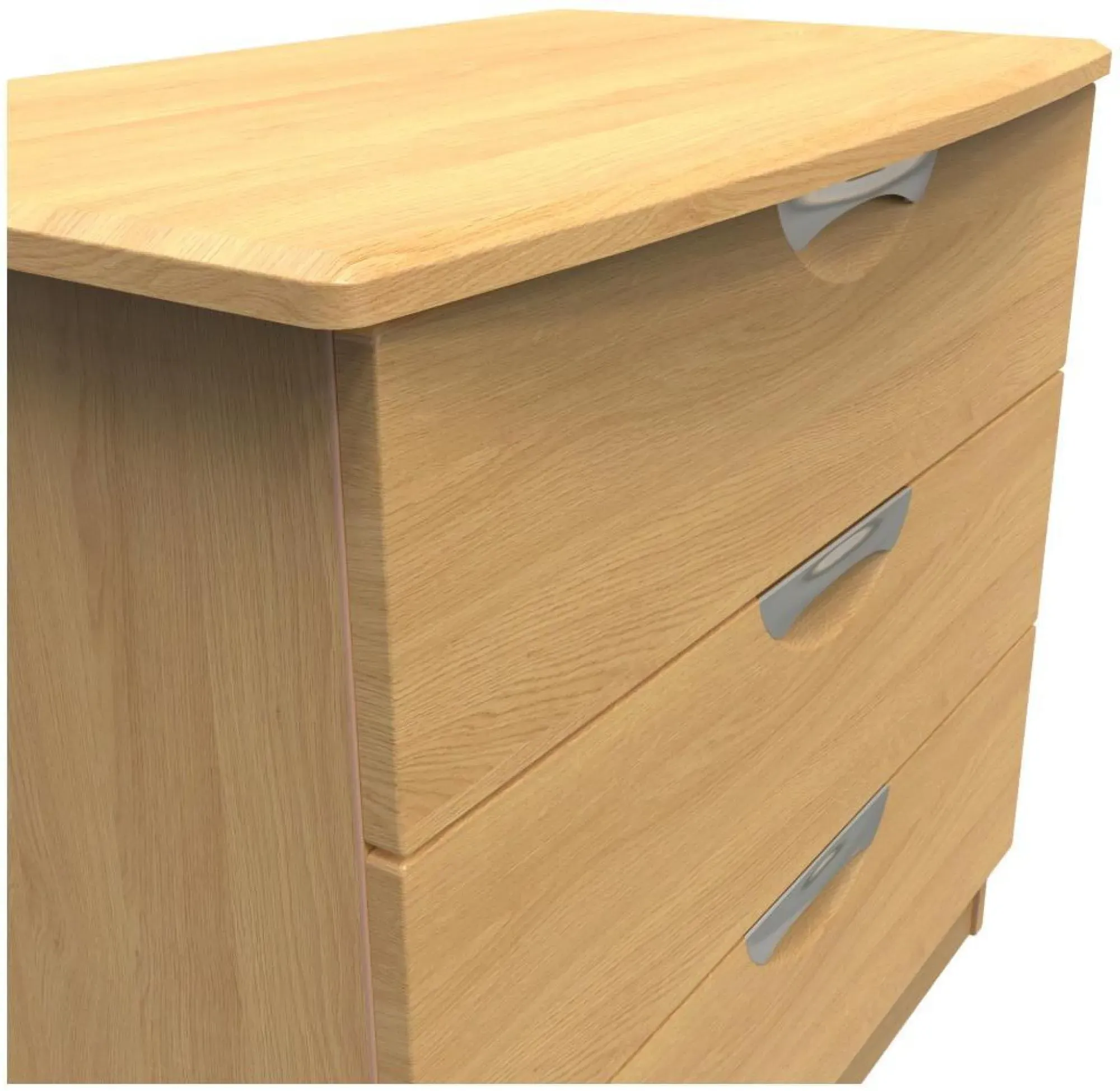 Flora 3 Drawer Small Chest - Oak