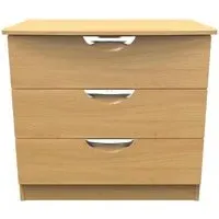 Flora 3 Drawer Small Chest - Oak
