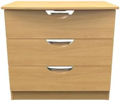 Flora 3 Drawer Small Chest - Oak