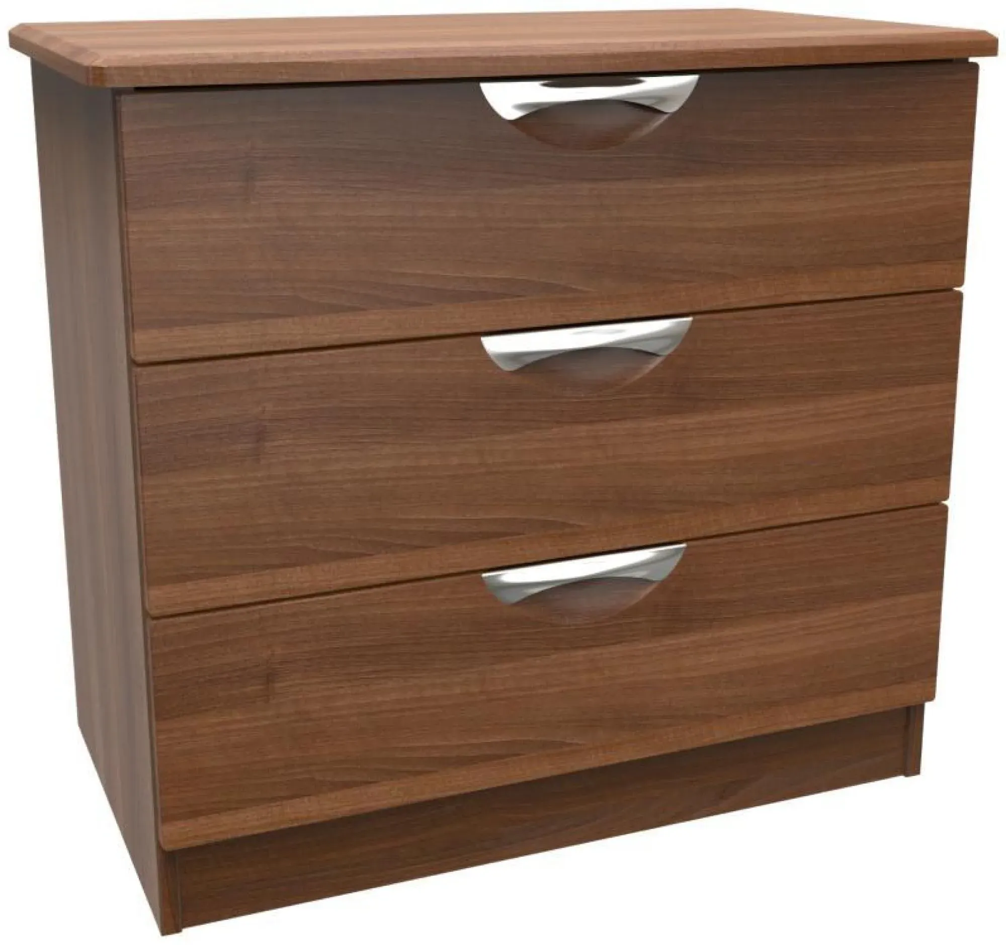 Flora 3 Drawer Small Chest - Walnut