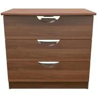 Flora 3 Drawer Small Chest - Walnut