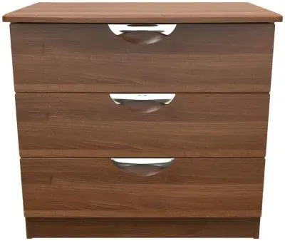 Flora 3 Drawer Small Chest - Walnut