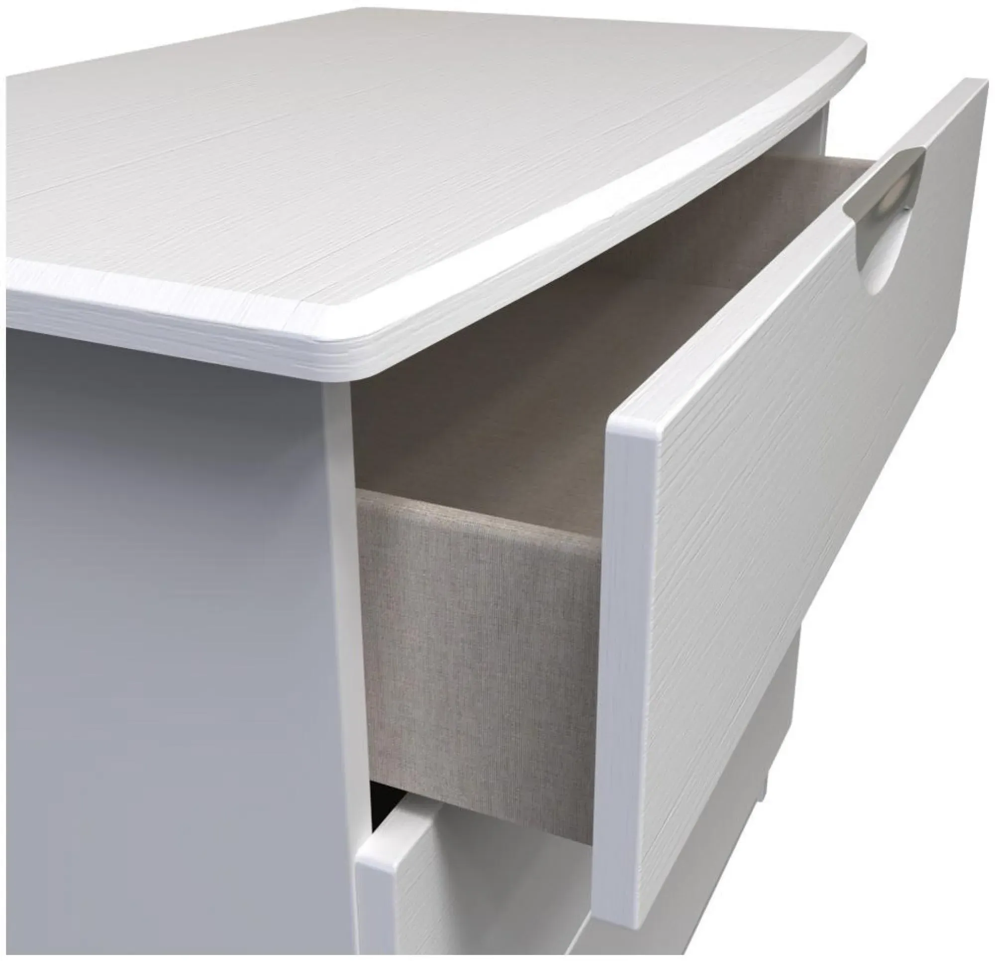 Flora 3 Drawer Small Chest - White