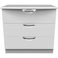 Flora 3 Drawer Small Chest - White