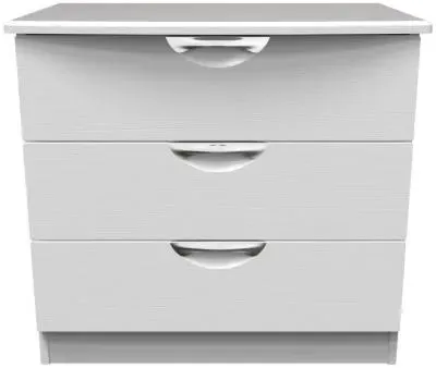 Flora 3 Drawer Small Chest - White