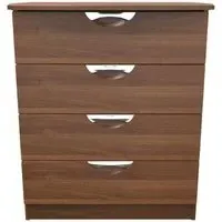 Flora 4 Drawer Chest - Walnut