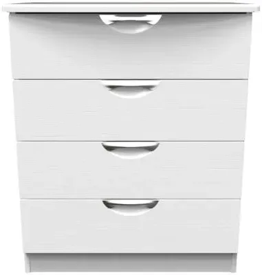 Flora 4 Drawer Chest - White