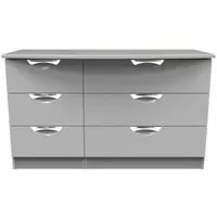 Flora 6 Drawer Midi Dresser - Grey Ash