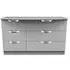 Flora 6 Drawer Midi Dresser - Grey Ash