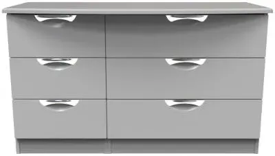 Flora 6 Drawer Midi Dresser - Grey Ash