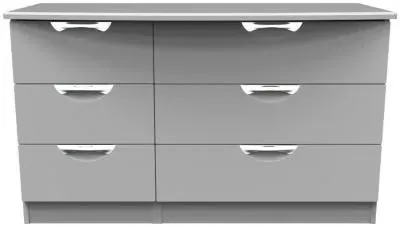 Flora 6 Drawer Midi Dresser - Grey image