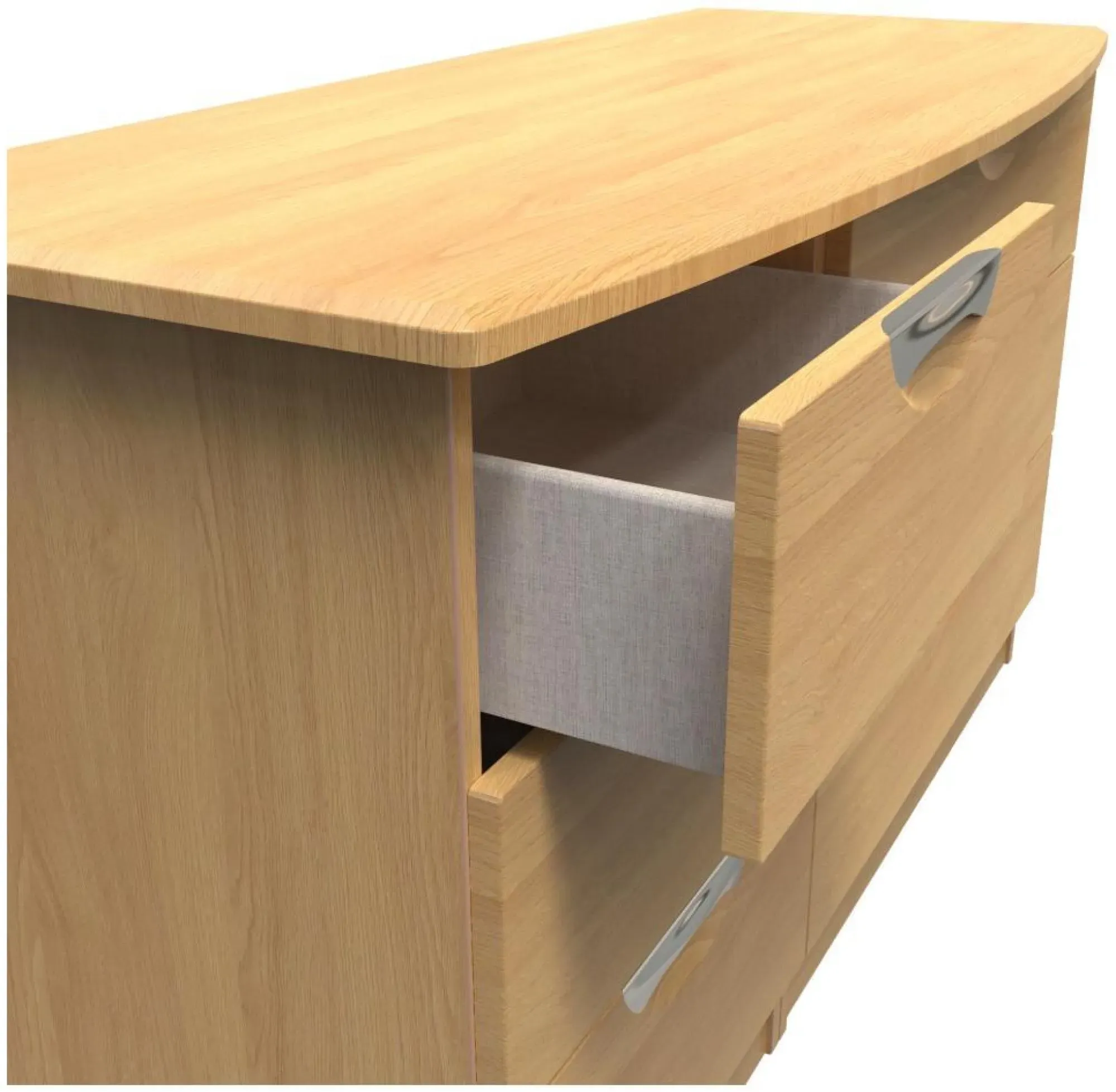 Flora 6 Drawer Midi Dresser - Oak