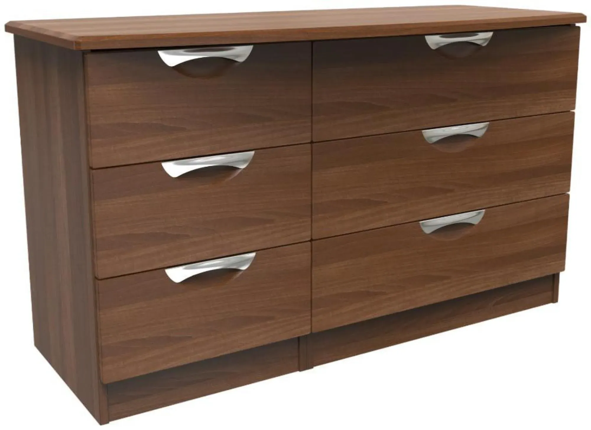 Flora 6 Drawer Midi Dresser - Walnut