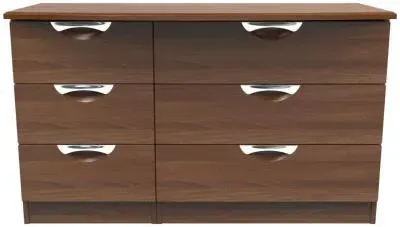 Flora 6 Drawer Midi Dresser - Walnut