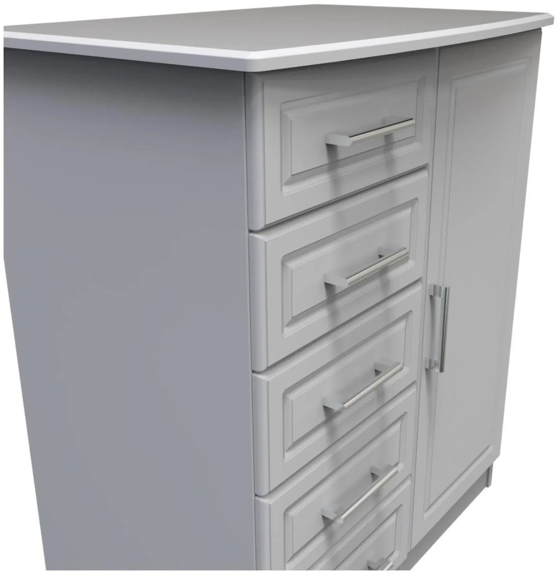 Gina 1 Door Midi Wardrobe - Grey