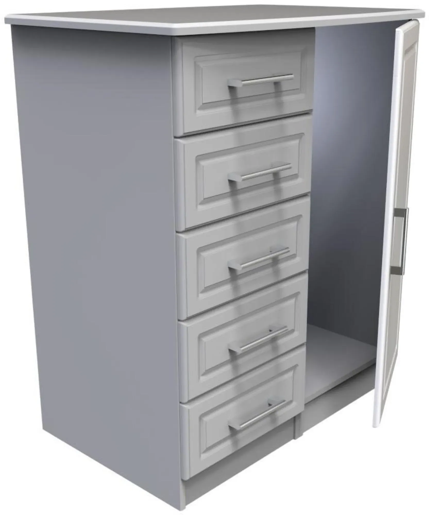 Gina 1 Door Midi Wardrobe - Grey