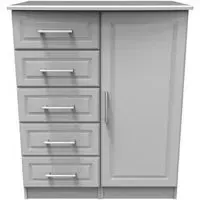 Gina 1 Door Midi Wardrobe - Grey