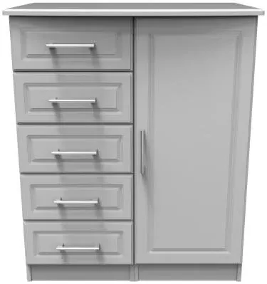 Gina 1 Door Midi Wardrobe - Grey image