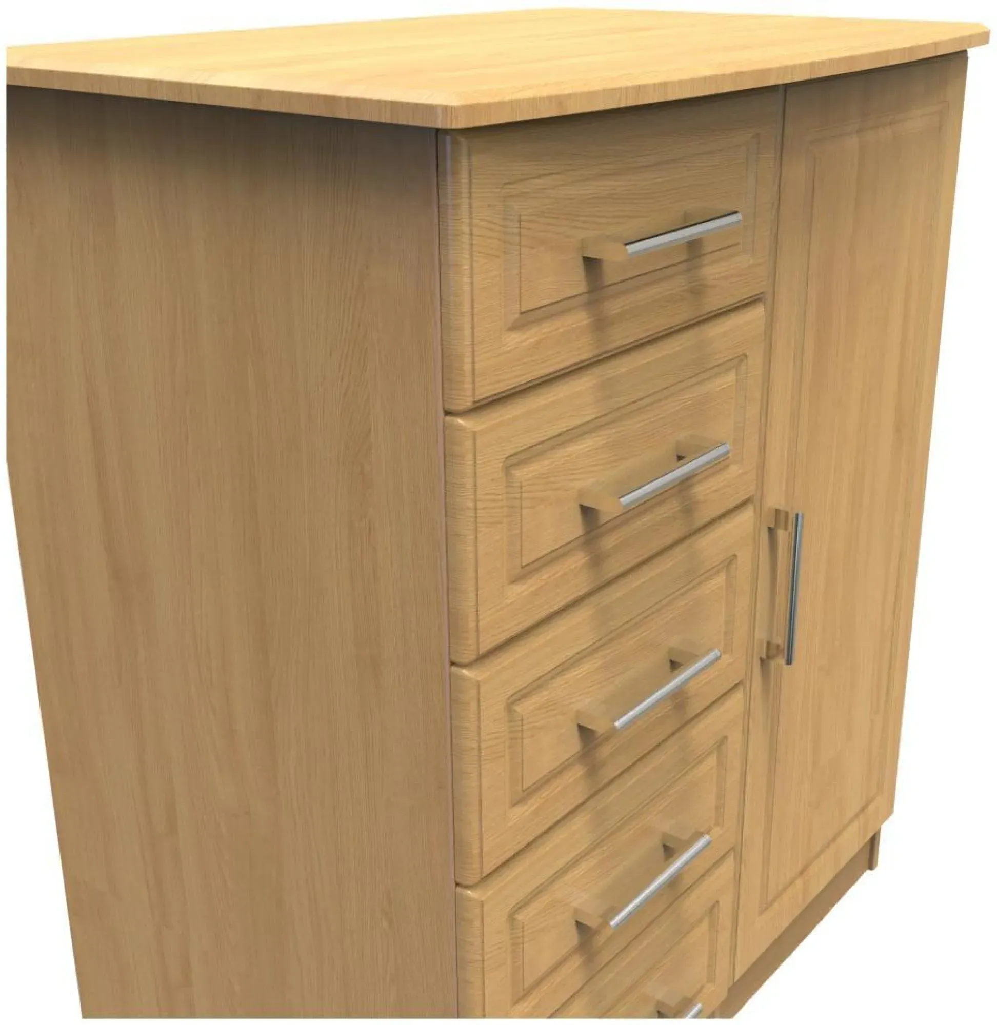 Gina 1 Door Midi Wardrobe - Oak