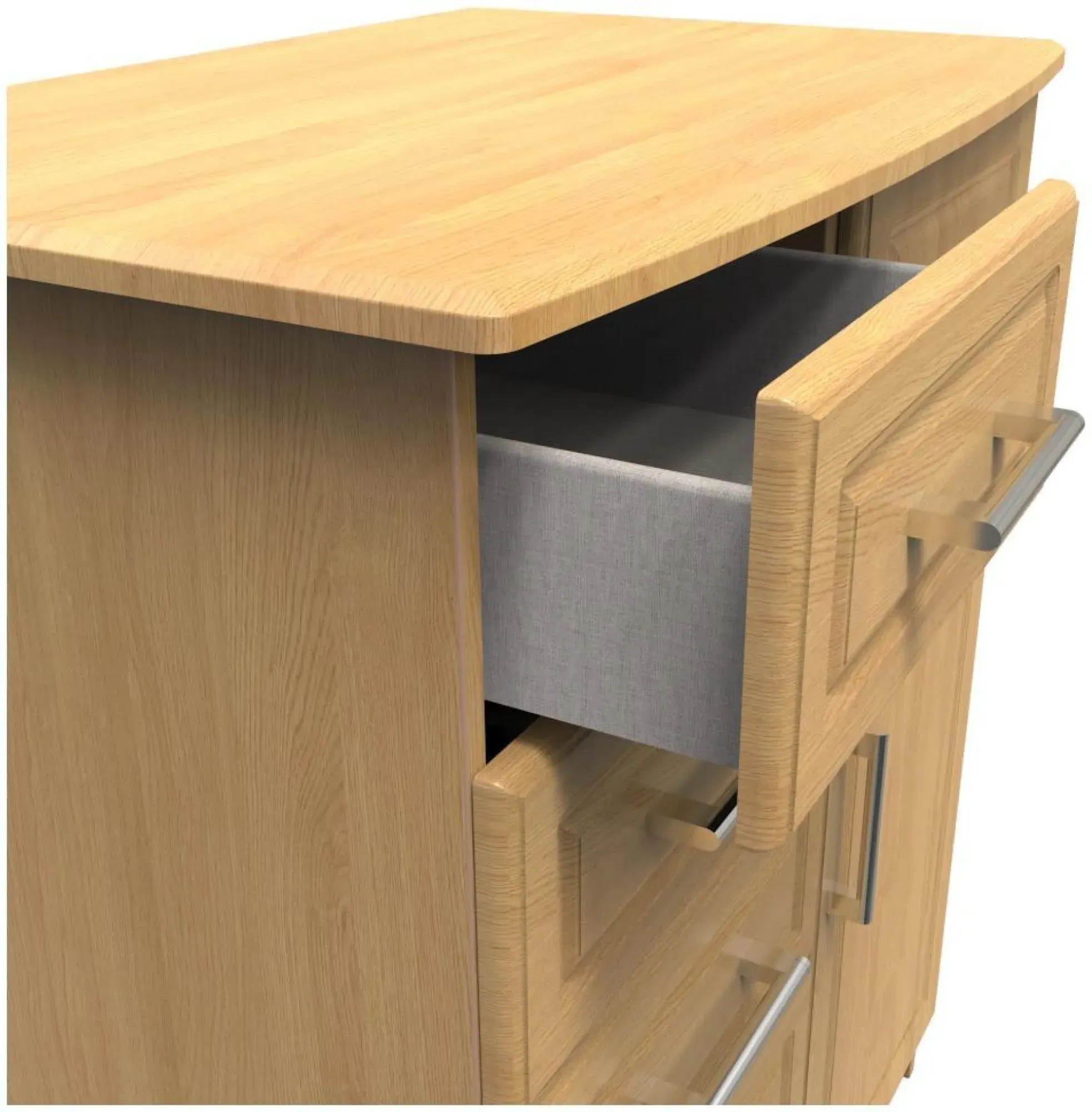 Gina 1 Door Midi Wardrobe - Oak