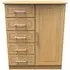 Gina 1 Door Midi Wardrobe - Oak