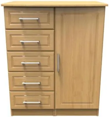 Gina 1 Door Midi Wardrobe - Oak