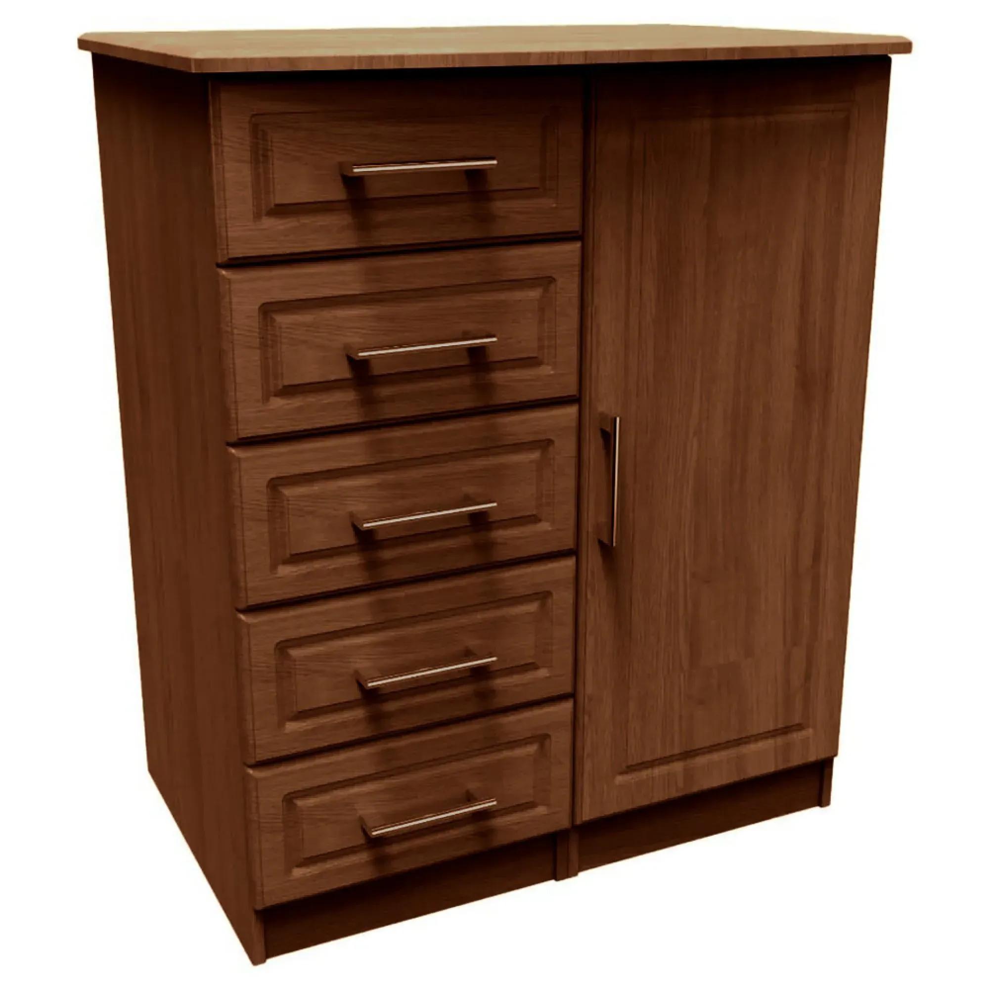 Gina 1 Door Midi Wardrobe - Walnut