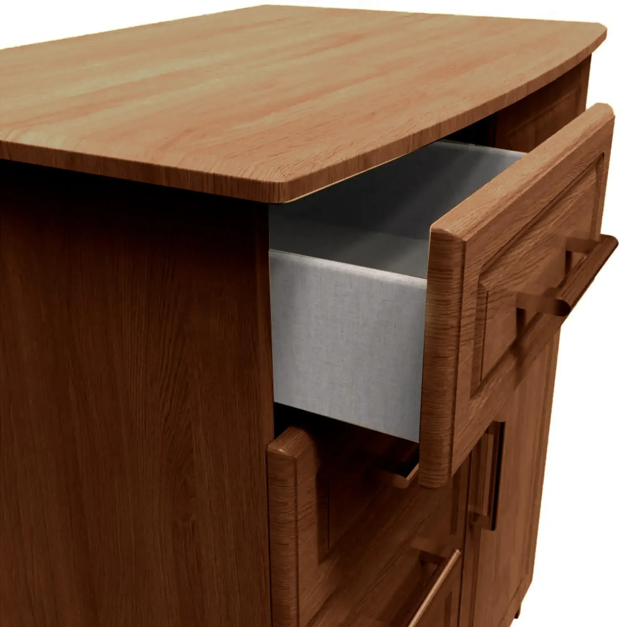 Gina 1 Door Midi Wardrobe - Walnut