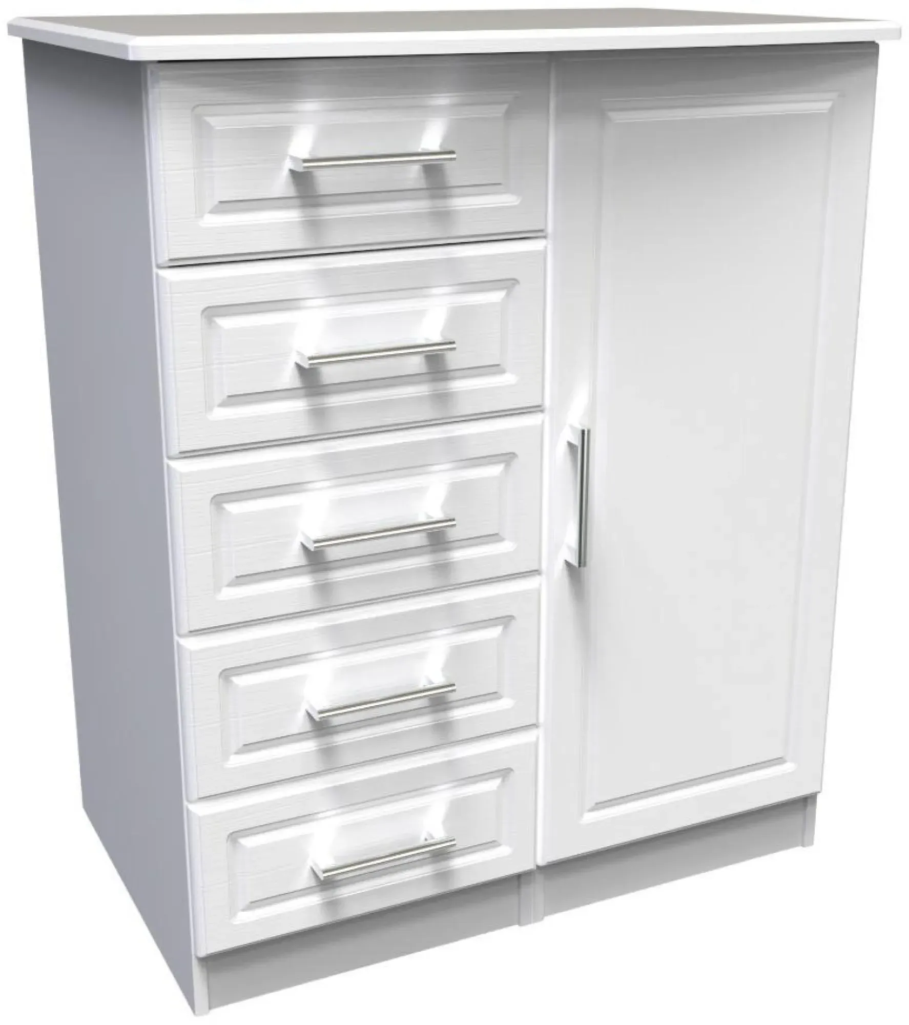 Gina 1 Door Midi Wardrobe - White