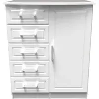 Gina 1 Door Midi Wardrobe - White
