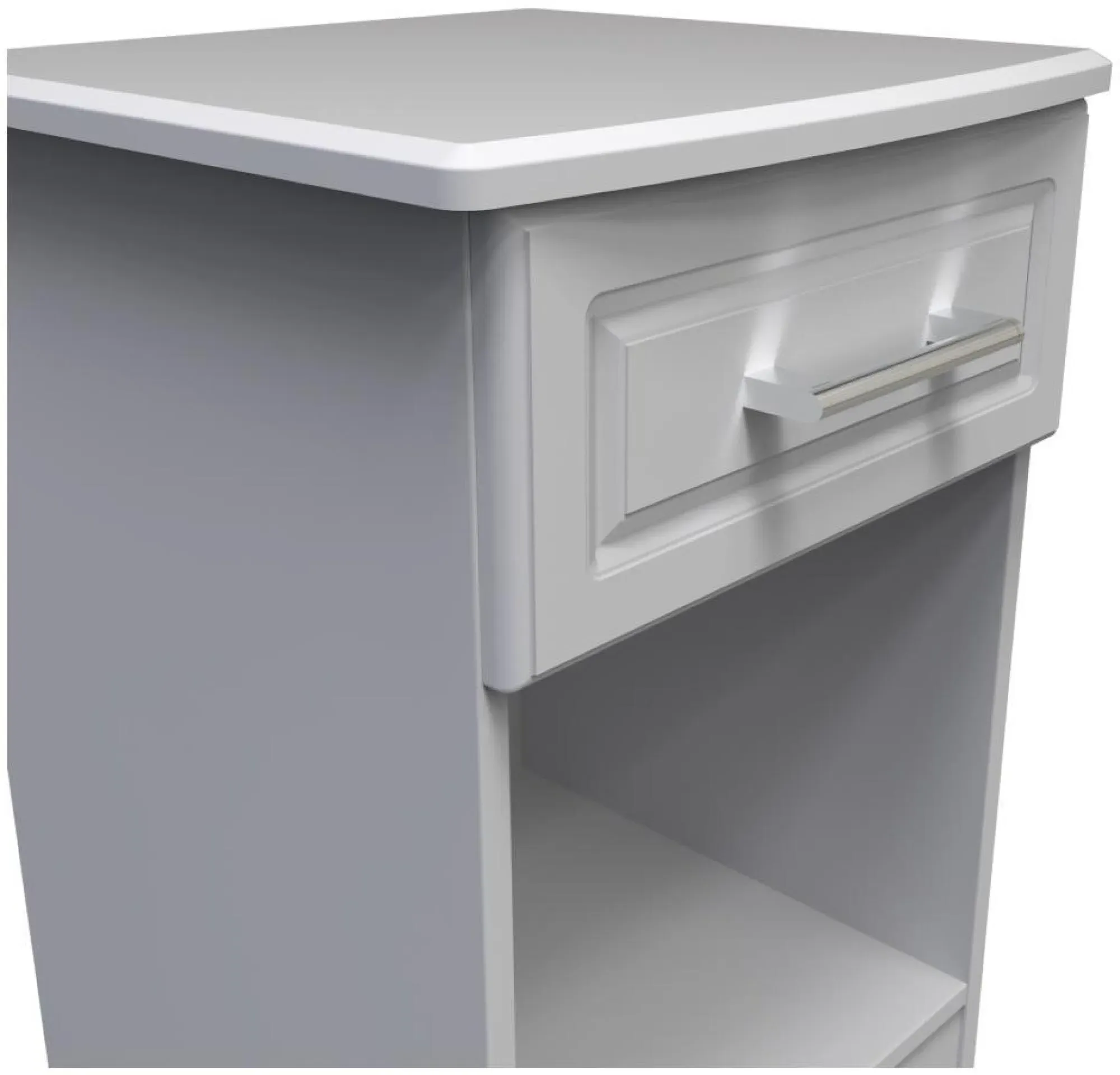 Gina 1 Drawer Bedside Cabinet - Grey