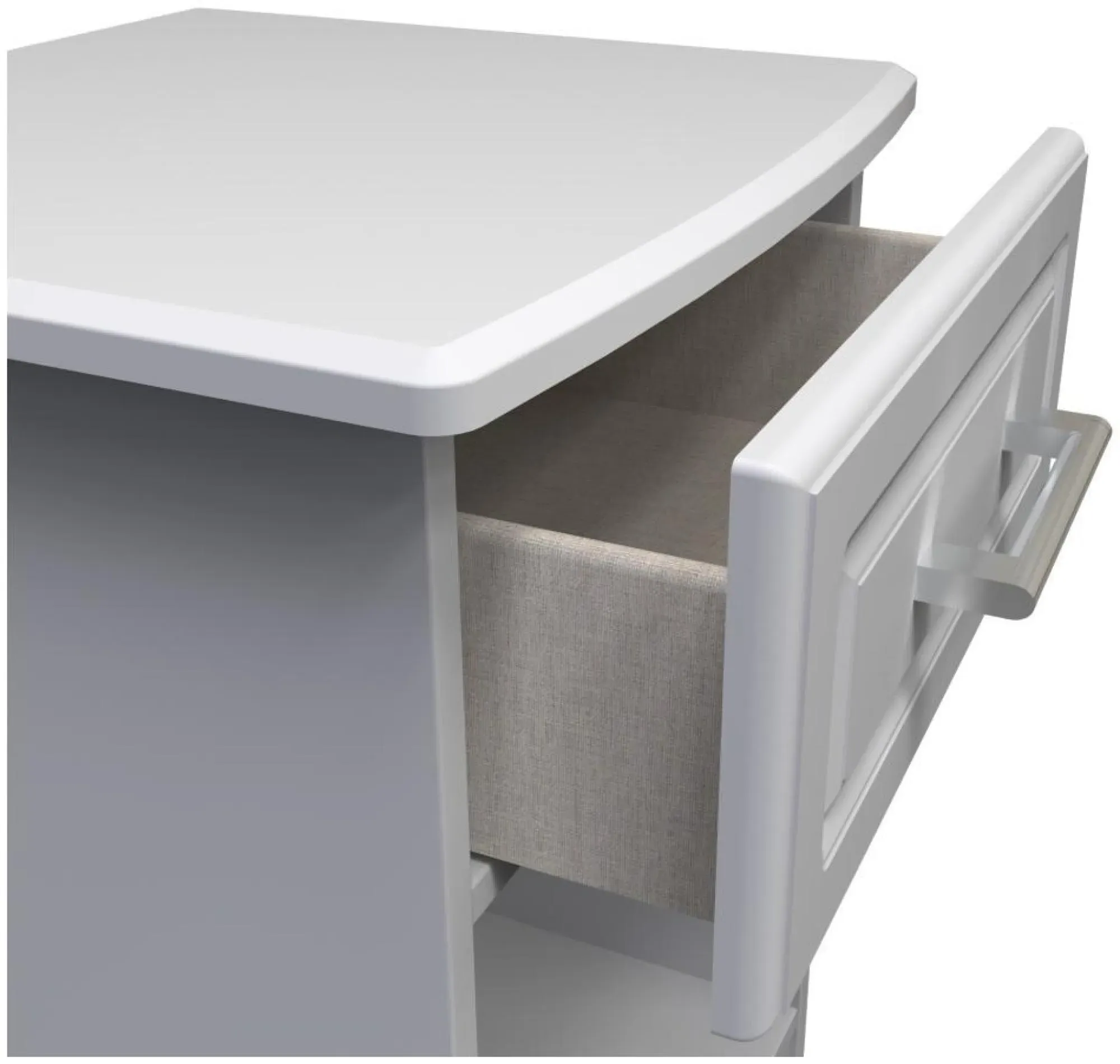Gina 1 Drawer Bedside Cabinet - Grey
