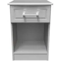 Gina 1 Drawer Bedside Cabinet - Grey