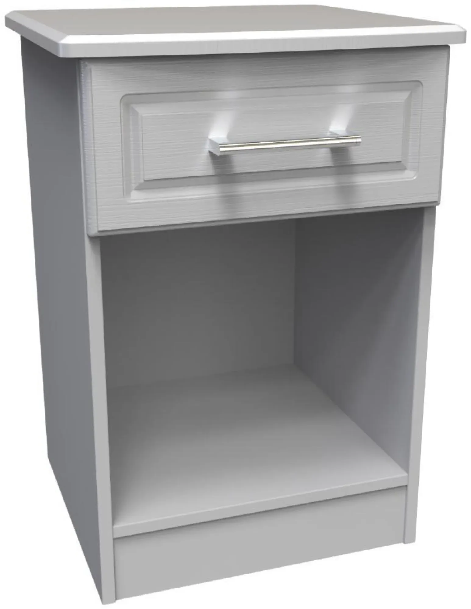 Gina 1 Drawer Bedside Cabinet - Grey Ash