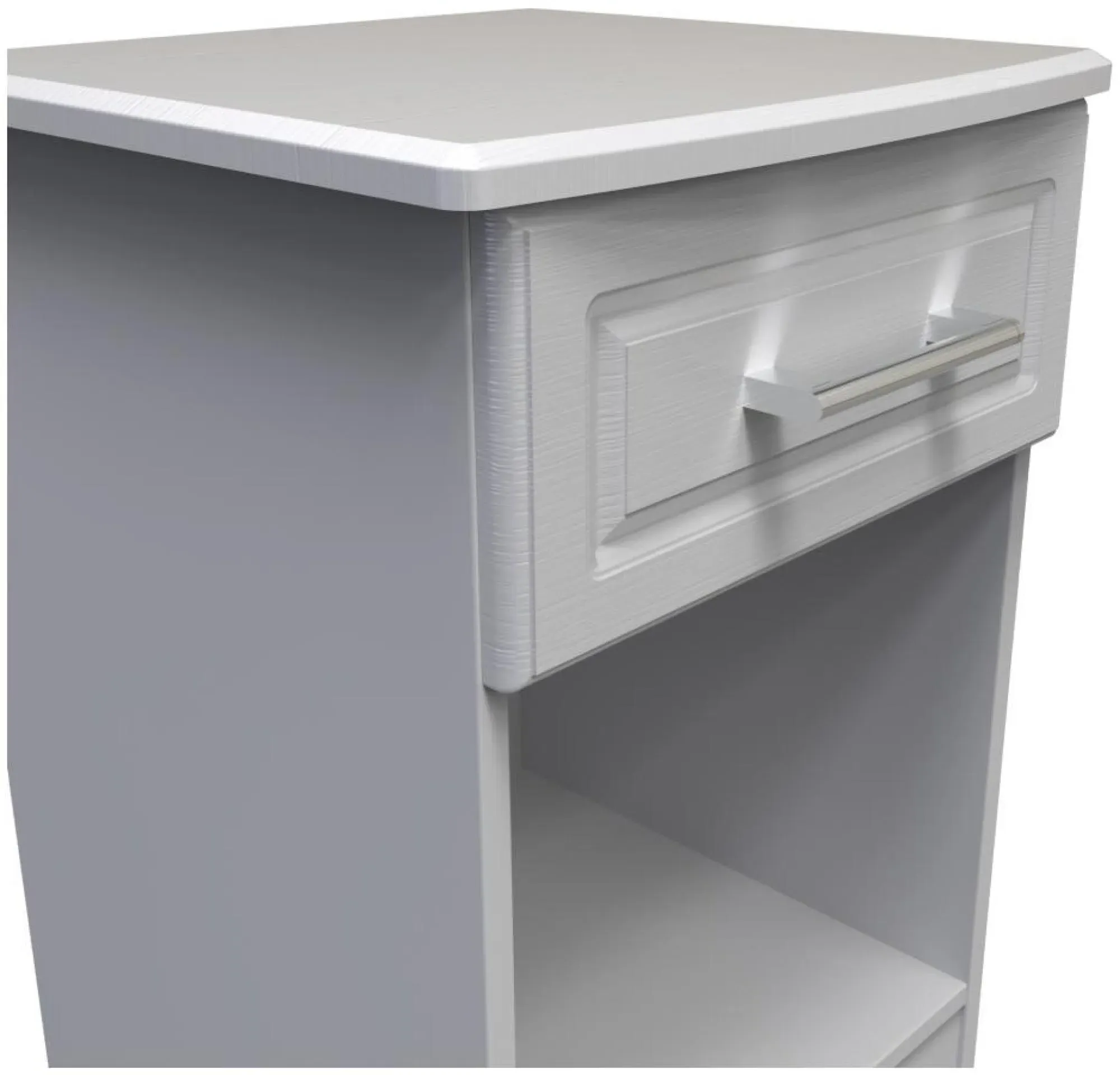 Gina 1 Drawer Bedside Cabinet - Grey Ash