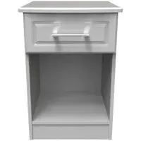 Gina 1 Drawer Bedside Cabinet - Grey Ash