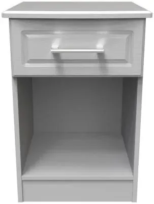 Gina 1 Drawer Bedside Cabinet - Grey Ash