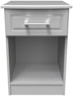 Gina 1 Drawer Bedside Cabinet - Grey image