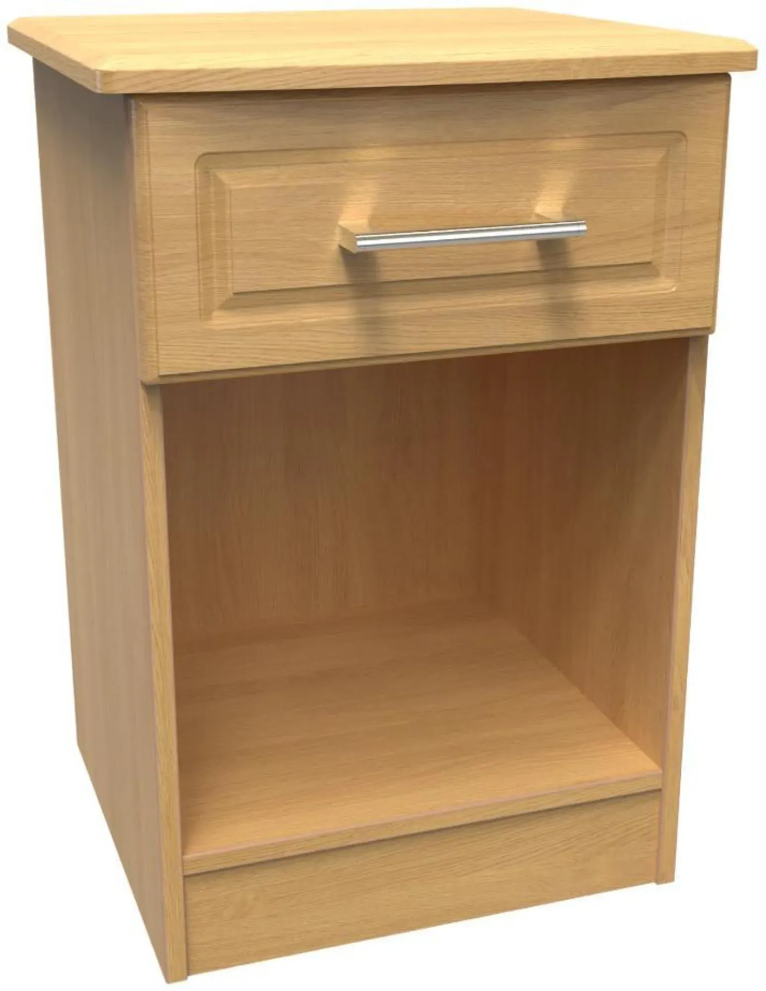 Gina 1 Drawer Bedside Cabinet - Oak