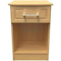 Gina 1 Drawer Bedside Cabinet - Oak