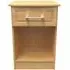 Gina 1 Drawer Bedside Cabinet - Oak