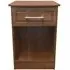 Gina 1 Drawer Bedside Cabinet - Walnut