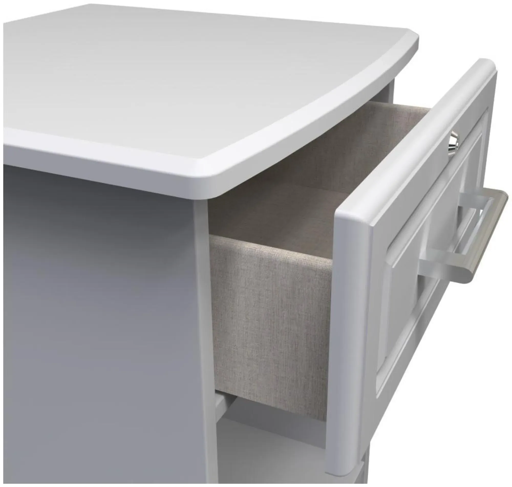 Gina 1 Drawer Bedside Table with Lock - Grey
