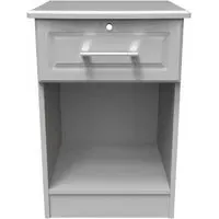 Gina 1 Drawer Bedside Table with Lock - Grey