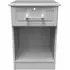 Gina 1 Drawer Bedside Table with Lock - Grey