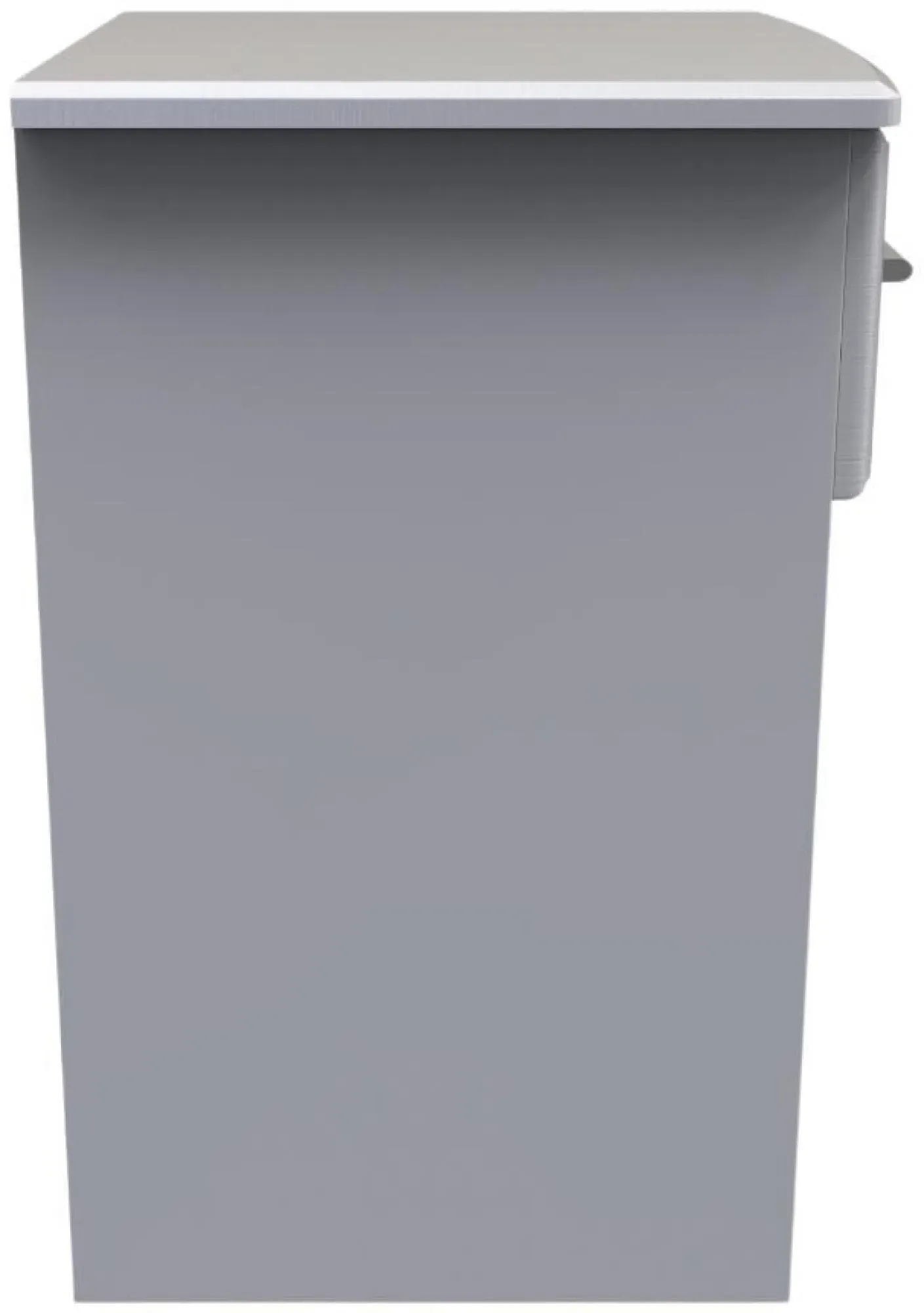 Gina 1 Drawer Bedside Table with Lock - Grey Ash