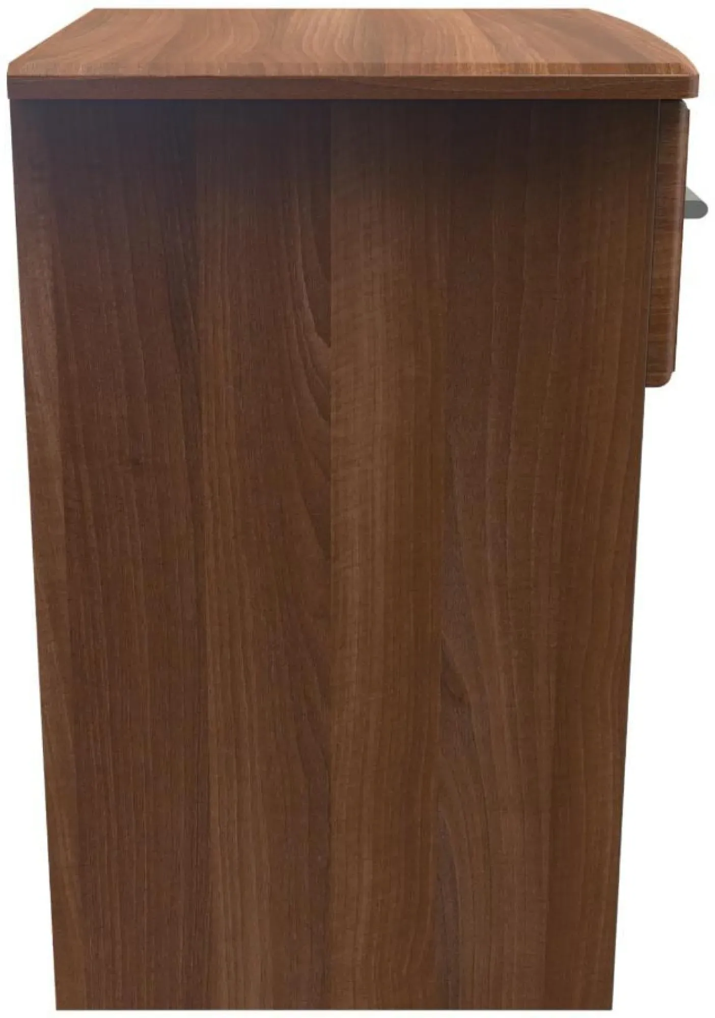 Gina 1 Drawer Bedside Table with Lock - Walnut