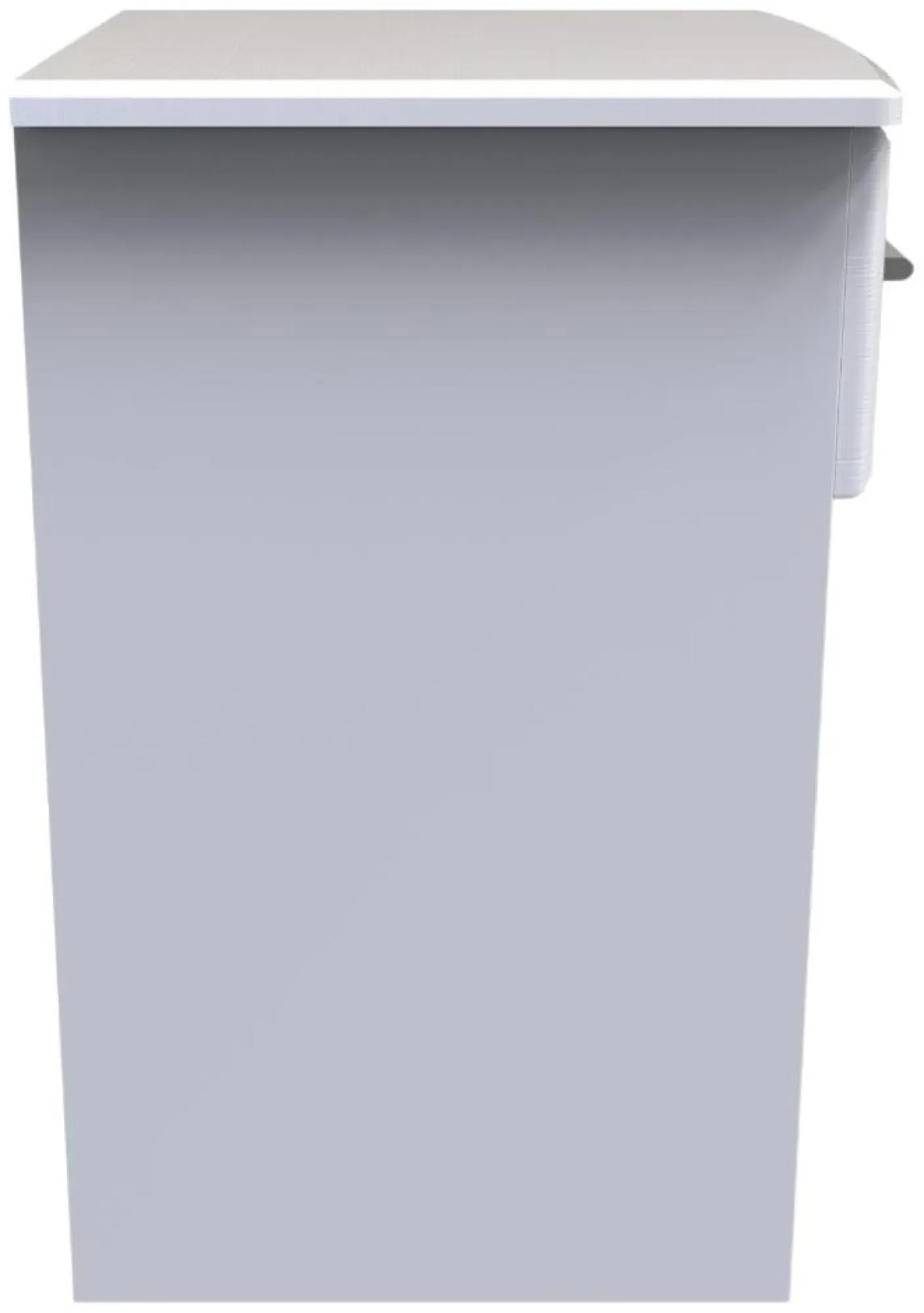 Gina 1 Drawer Bedside Table with Lock - White Ash