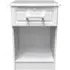 Gina 1 Drawer Bedside Table with Lock - White Ash